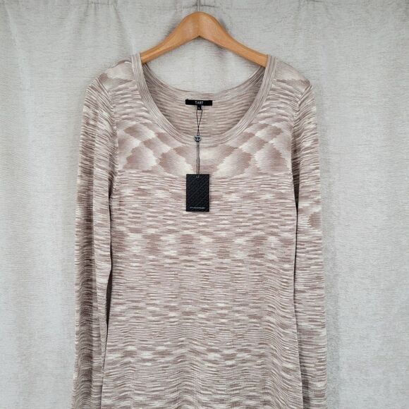 Tart Women's Midi Length Nuetral Oatmeal Knit Sweater Dress NEW size Large - Picture 9 of 12